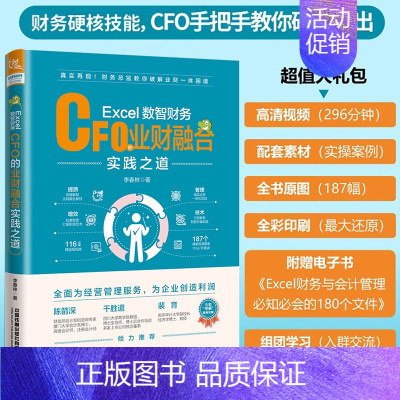 [正版]2023新书Excel数智财务 CFO的业财融合实践之道 李春林 数据收集整理模型搭建实时刷新与分享可视化呈现全