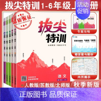 [2本套装]语文+数学人教 四年级下 [正版]2023秋拔尖特训三年级上册四年级课时作业本同步训练二年级上册语数英语一五