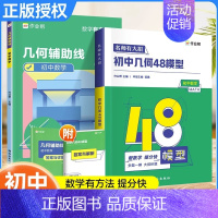 [2本]几何48模型+几何辅助线 初中通用 [正版]2024初中几何48模型几何辅助线函数专题训练七八九年级数学与解题通