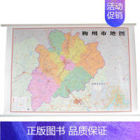 [正版]梅州市地图 新版 1.6米*1.1米 梅州城区精装覆膜 双面防水 横版 新版挂图 办公室 书房会议室精装挂图 广