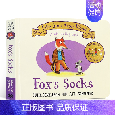[正版]英文原版绘本 Tales From Acorn Wood: Fox's Socks 狐狸的袜子启蒙纸板翻翻书