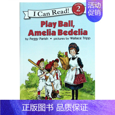 [正版]小女佣Play Ball, Amelia Bedelia I Can Read Level 2少儿英语原版读物分