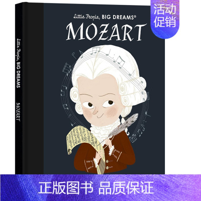 [正版]小人物大梦想系列 莫扎特英文原版绘本 Little People Big Dreams Mozart 儿童精装图