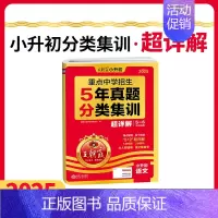 [语文]真题分类集训·超详解 小学升初中 [正版]2025新版 王朝霞小升初真题卷重点中学招生5年真题分类集训超详解语文