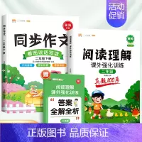 [2本]阅读真题+同步作文(下册) 小学二年级 [正版]阅读理解专项训练书二年级下册上册人教版小学语文课外阅读训练100