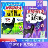 古诗文课外阅读+阅读训练[2本] 小学六年级 [正版]2024新黑马阅读六年级 英语听力训练+阅读训练 6年级上册下册全