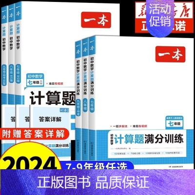 数学计算能力训练100分(人教版)+初中文言文完全解读 九年级/初中三年级 [正版]一本计算能力训练100分 初中数学满