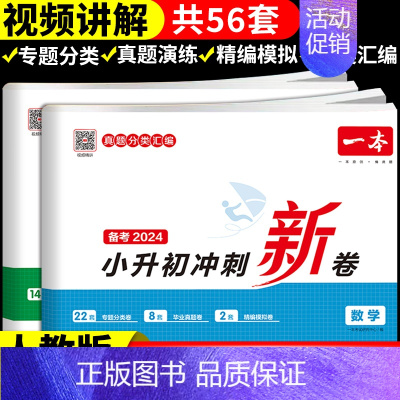 2册:数学+英语 小学升初中 [正版]2024小升初冲刺新卷语文数学英语人教版小升初真题卷六年级下册试卷测试卷全套专项训