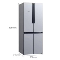 西门子 BCD-478W(KM47EA16TI) 478升十字对开门冰箱家用变频混冷多门