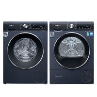 (秒发入户)西门子洗烘套装 10公斤滚筒洗衣机+10公斤云感热泵烘干机WB45UM110W+WT45UMD10W