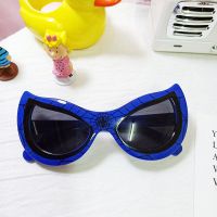 儿童眼镜个性时尚男童太阳镜蜘蛛侠墨镜防紫外线小孩眼镜卡通遮阳 宝蓝色 眼镜