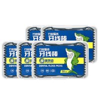 固特齿竹炭高吸附力直柄扁线剔牙线棒5盒装足足250支