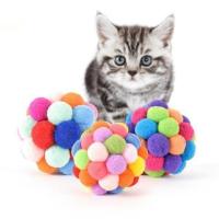 超大铃铛球猫咪玩具球逗猫玩具彩色猫玩具宠物镂空玩具球猫咪玩具 彩虹球小号单个装