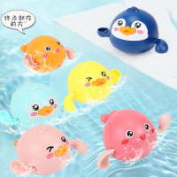 儿童浴室洗澡博士鸭婴儿戏水玩具吸盘转转乐大黄鸭 游泳企鹅洗澡玩具