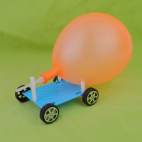 反冲力气球小车小学五年级科学实验 科技小制作diy 创意发明 成品