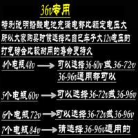 摩托车电动自行车载直流36V48V60V电瓶车充气泵自动打气筒 36v专用