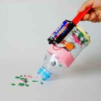 儿童手工diy科技小制作小发明材料包科学实验玩具学生 小猪吸尘器[瓶子自备]