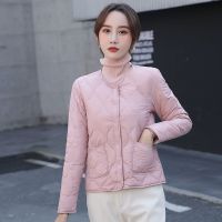 2021新款轻薄白鸭绒羽绒服内胆女士短款亲肤柔软时尚保暖秋冬外套 粉色 S 85-100