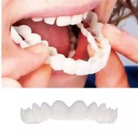 第六代老人吃饭神器临时填补仿真牙套男女通用门牙遮盖假牙齿 上牙送收纳盒