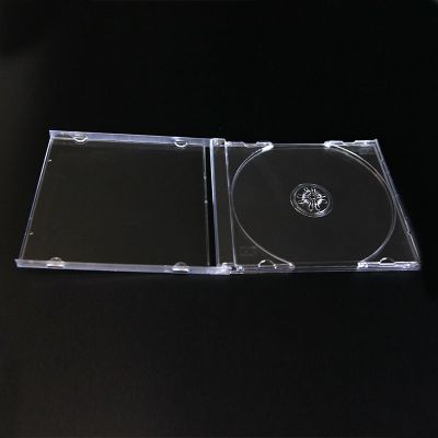 透明标准单片装CD-R碟片收纳盒DVD刻录光盘盒子双片装塑料插封页 08单碟2个