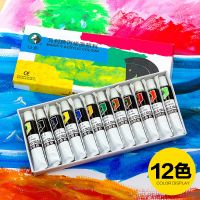 马利牌24色丙烯颜料手绘初学者儿童石头画鹅卵石彩绘墙绘12色18色 12色