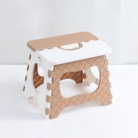 便携式折叠凳子小板凳儿童凳换鞋凳塑料钓鱼写生野炊 小号折叠凳-棕色(1只)
