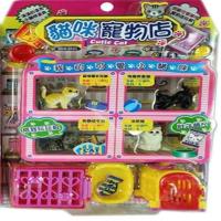 新款特惠狗狗猫咪宠物店仿真男孩女孩儿童益智过家家亲子互动玩具 猫咪宠物店