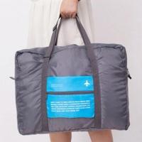 折叠防水旅行袋便携折叠包可套拉杆箱大容量衣物整理袋单肩手提包 飞机包 蓝色