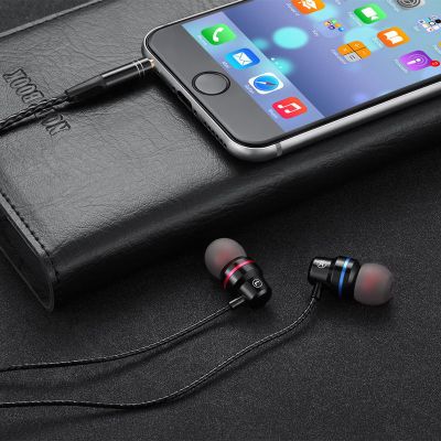 通用耳机适用vivo华为苹果6s小米OPPO带麦K歌入耳式重低音耳机线 普通塑料款-黑色