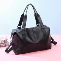 【卡帝乐鳄鱼】潮牌行李袋男士斜挎包短途出差旅行包手提包大容量 黑色