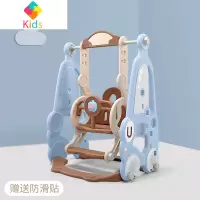 儿童室内荡秋千吊椅宝宝家用户外婴幼儿摇篮滑滑梯秋千幼儿园玩具真智力 汽车音乐款秋千蓝色(升级秋千脚踏板0-7岁)