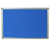 史泰博 铝合金边框软木板(包蓝布) 90*180cm 蓝色