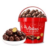 麦丽素桶装情人节巧克力豆网红怀旧零食儿童糖果朱古力168g/桶JW-20