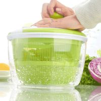 家用沙拉洗菜盆按压蔬菜甩干机脱水器创意厨房水果清洗甩水沥水篮 脱水篮绿色