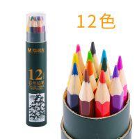晨光彩铅油性彩色铅笔12/24/36/48色水溶性彩铅填色绘画涂色铅笔 12色/桶装