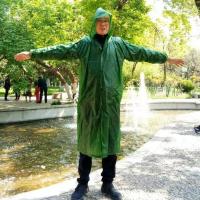 牛筋防水雨衣套服雨衣雨裤户外骑行徒步单人连体加厚劳保风衣雨披 绿色薄款雨衣长衣