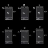 透明白色卡头袋挂孔自粘袋大号opp饰品袋不干胶自封袋玩具包装袋 6*13cm 双层8丝(100个)