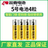 双鹿电子门锁5号电池1.5v密码锁指纹锁防盗门锁碱性AA小电池 4粒指纹锁电池