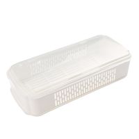 筷子盒带盖装筷子勺子收纳盒厨房餐厅饭店大排档防尘沥水筷子盒 白色