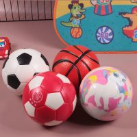 儿童室内静音拍拍球小皮球篮球足球幼儿园专用弹力宝宝球类玩具 2号实心足球