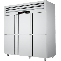 乐创(lecon)商用六门冰柜 立式厨房保鲜柜节能压缩机 工程豪华款全冷冻款 LC-J-LMG01 220V