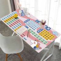 学生写字桌垫ins儿童卡通清新电脑桌垫简约桌布防水防油防烫环保|11粉色乘法表 100*60cm