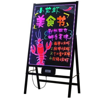 led电子荧光板广告板发光黑板广告立式夜市荧光屏展示店铺