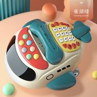 儿童玩具电话机仿真座机女孩婴儿早教故事机宝宝音乐手机男孩|[绿色]早教飞机电话 [电池版]