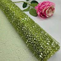 雪点纱网纱手工花束包装玫瑰包装材料花束包装纸鲜花包装材料网纱|橄榄绿 15厘米宽X3米长