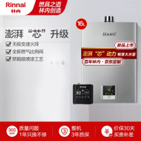 林内(Rinnai)16升燃气热水器 RUS-16QD31+SG两件套 澎湃大水量 芯动力系列