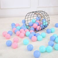 海洋球可啃咬无毒波波球婴儿洗澡球儿童游乐场小彩球幼儿园玩具球 马卡色[3色] 5.5cm环保加厚50个送网袋
