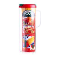面条收纳盒意大利面罐密封罐储物罐装面条的盒子塑料存储罐储面筒 红色透明