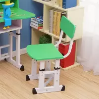 儿童学习椅子可升降靠背椅电脑椅学习椅宝宝椅铁艺小孩写字椅加固 绿色(可升降更方便)
