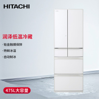 日立 HITACHI 日本原装进口475L风冷无霜自动制冰多门电冰箱R-HV490NC 水晶白